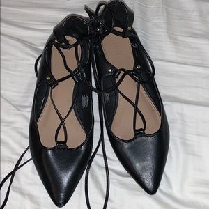 laceup flats